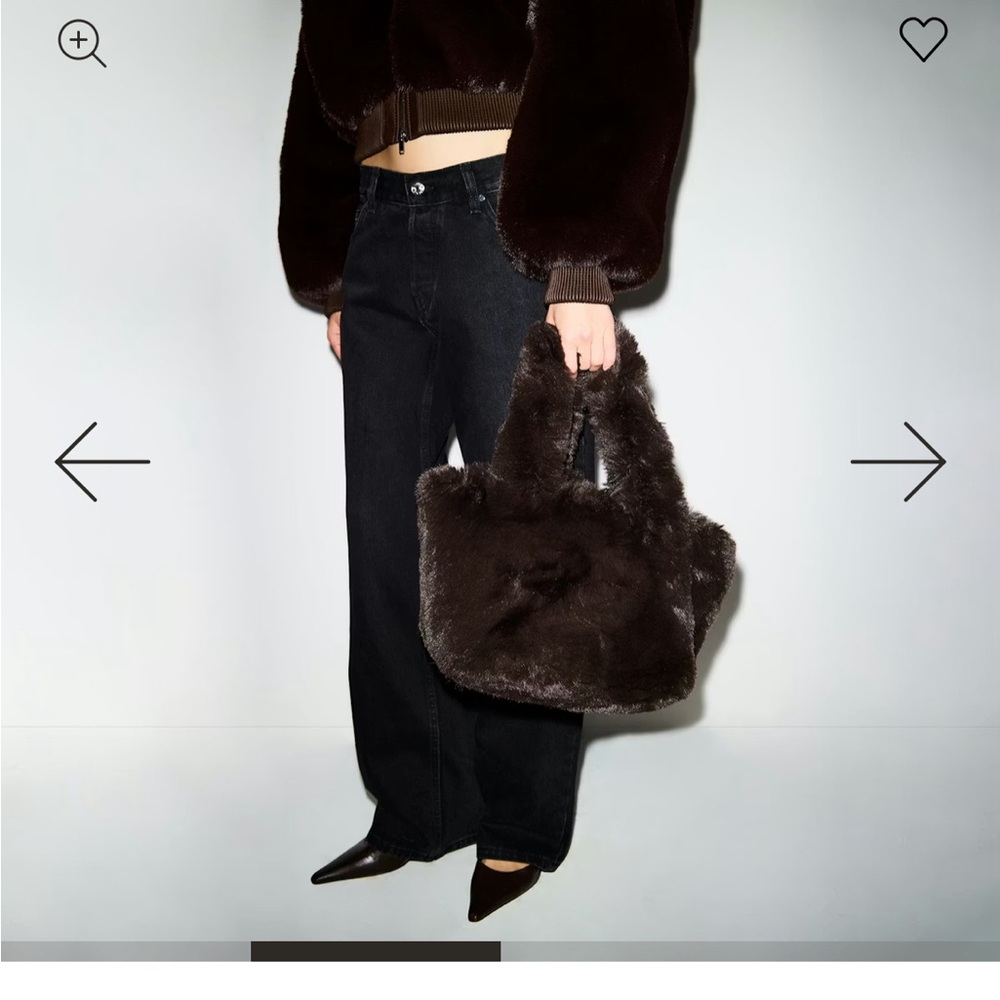 Faux Fur Mini Tote Espresso